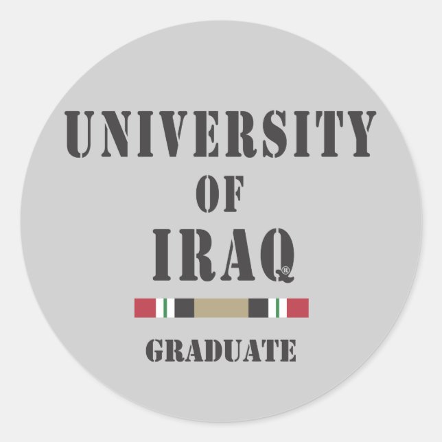 Iraq graduate stencil sticker (Front)