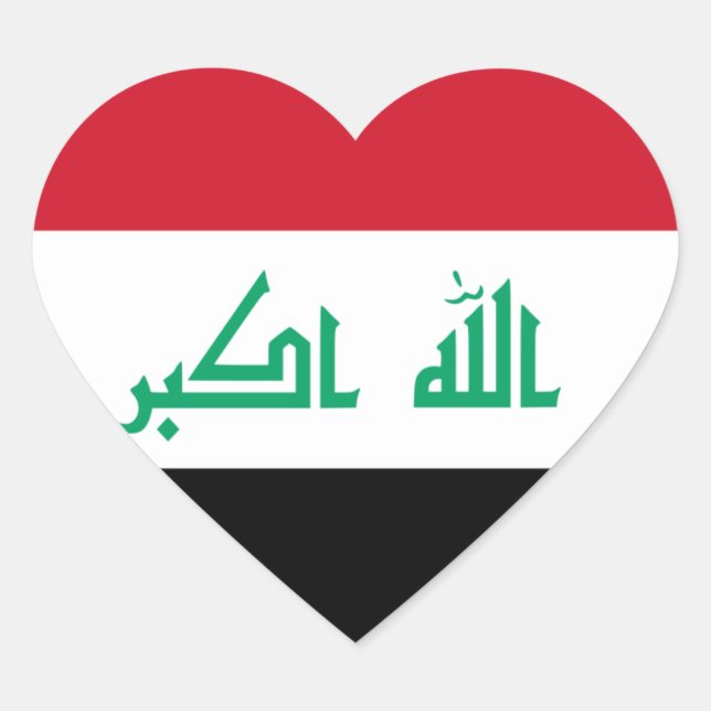 iraq heart sticker (Front)