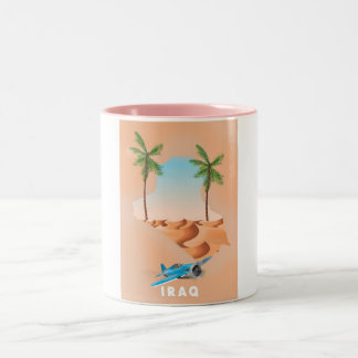 Iraq Illustrated travel poster print. Two-Tone Coffee Mug