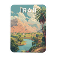 Iraq Illustration Travel Art Vintage