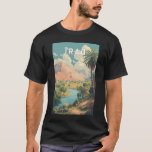 Iraq Illustration Travel Art Vintage T-Shirt<br><div class="desc">Iraq retro vector travel design. Iraq,  the cradle of civilization,  is home to the ancient lands of Mesopotamia,  where the Tigris and Euphrates Rivers shaped history.</div>