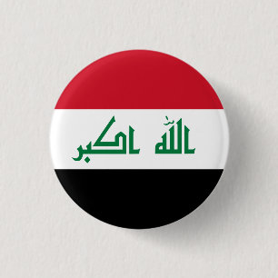 Iraq (Iraqi) Flag 3 Cm Round Badge
