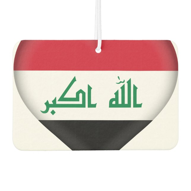 Iraq (Iraqi) Flag Car Air Freshener (Front)