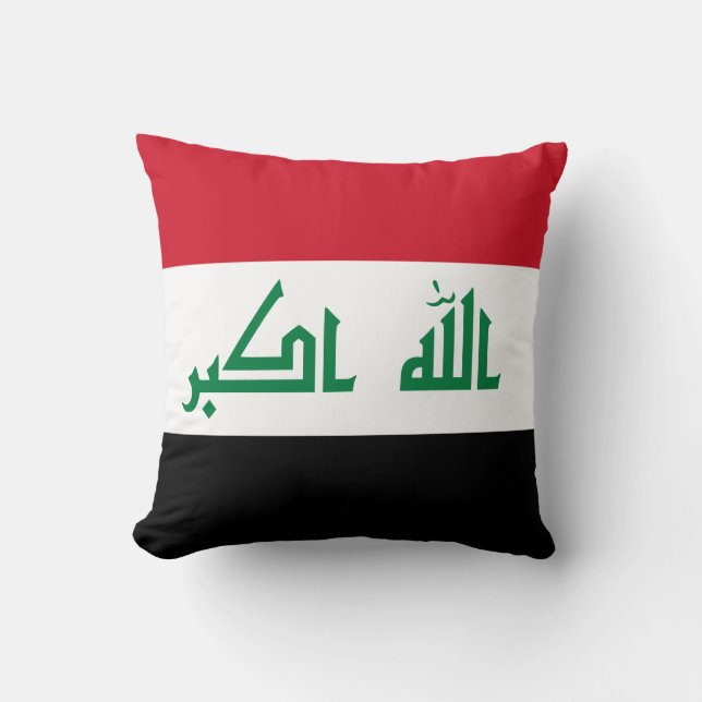 Iraq (Iraqi) Flag Cushion (Front)