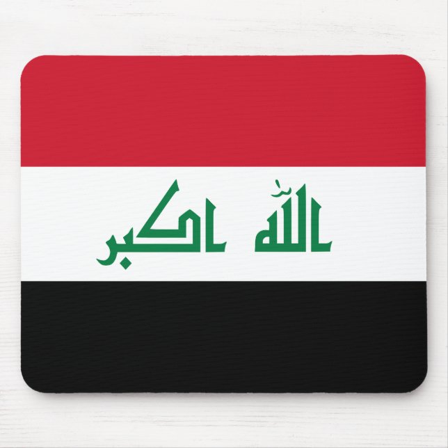 Iraq (Iraqi) Flag Mouse Mat (Front)