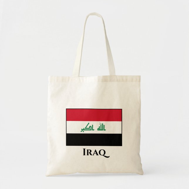 Iraq (Iraqi) Flag Tote Bag (Front)