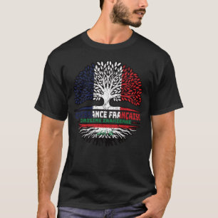 Iraq Iraqi French France Tree Roots Flag T-Shirt