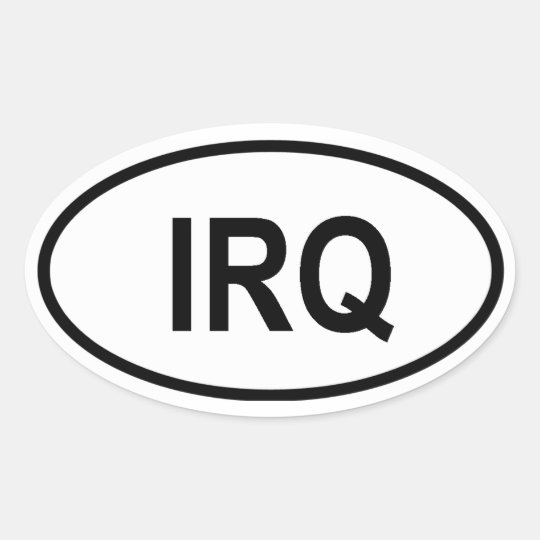 Iraq "IRQ" Oval Sticker