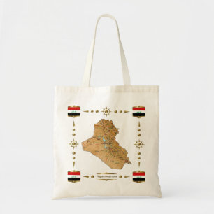 Iraq Map + Flags Bag