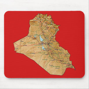 Iraq Map Mousepad