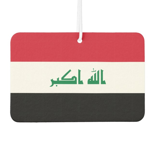 Iraq National World Flag Car Air Freshener (Front)