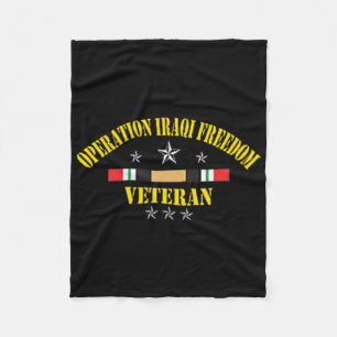 Iraq Operation Iraqi Freedom Veteran Day Gifts Men Fleece Blanket
