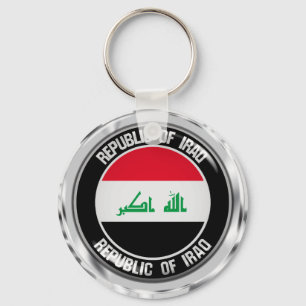 Iraq Round Emblem Key Ring