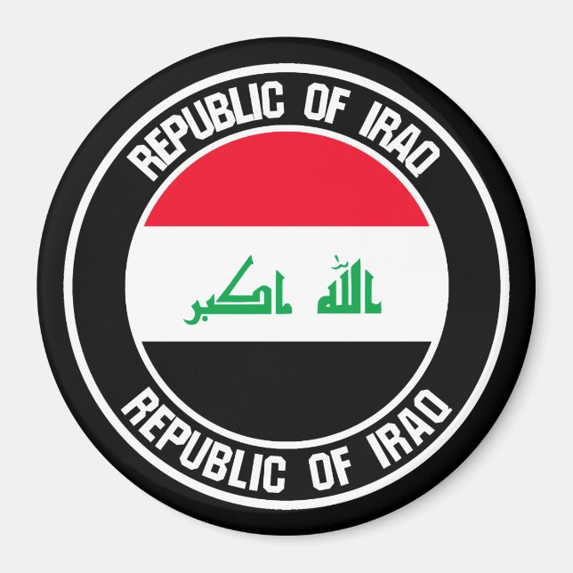 Iraq Round Emblem Magnet (Front)