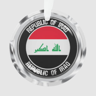 Iraq Round Emblem Ornament