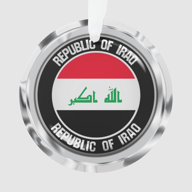Iraq Round Emblem Ornament (Front)