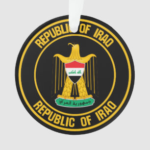 Iraq Round Emblem Ornament