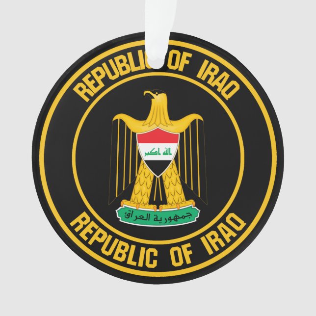 Iraq Round Emblem Ornament (Front)