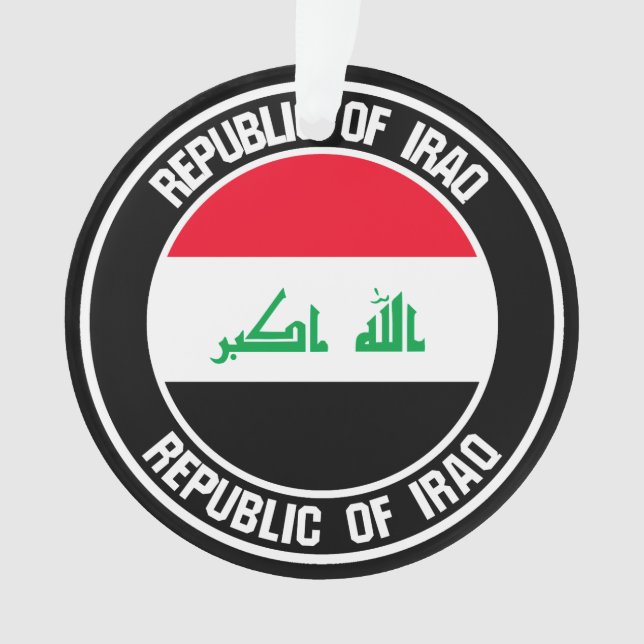 Iraq Round Emblem Ornament (Front)