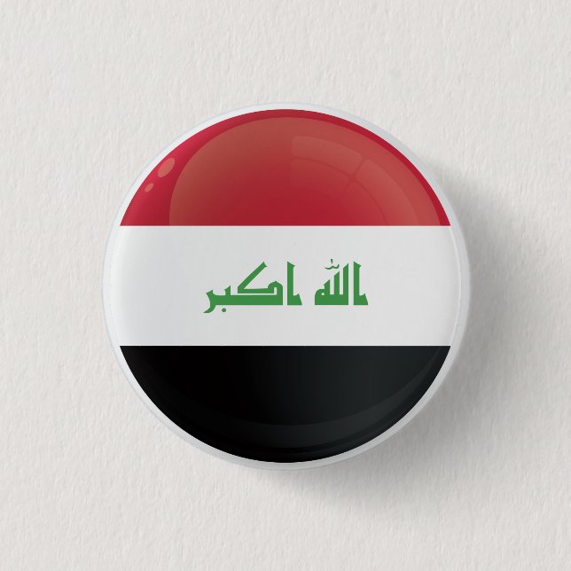 Iraq  Round Icon Flag 3 Cm Round Badge (Front)