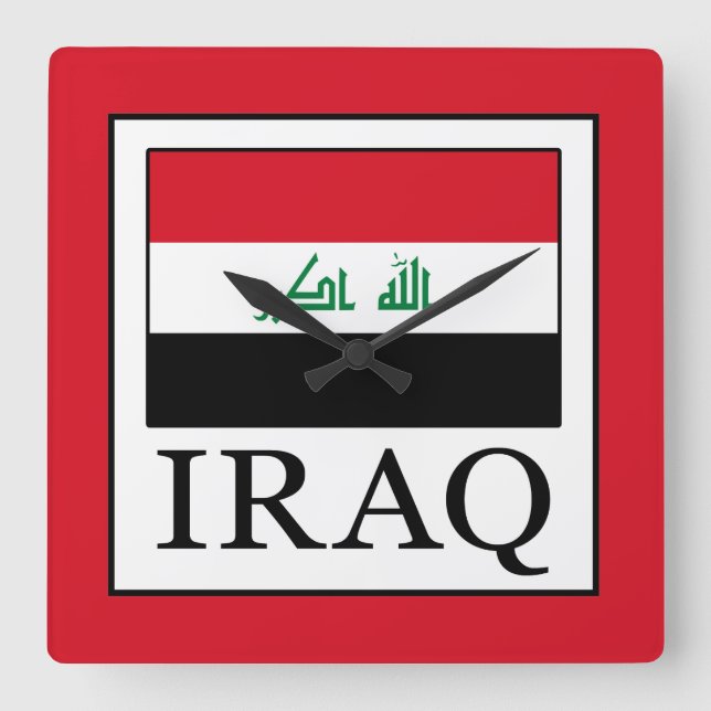 Iraq Square Wall Clock (Front)