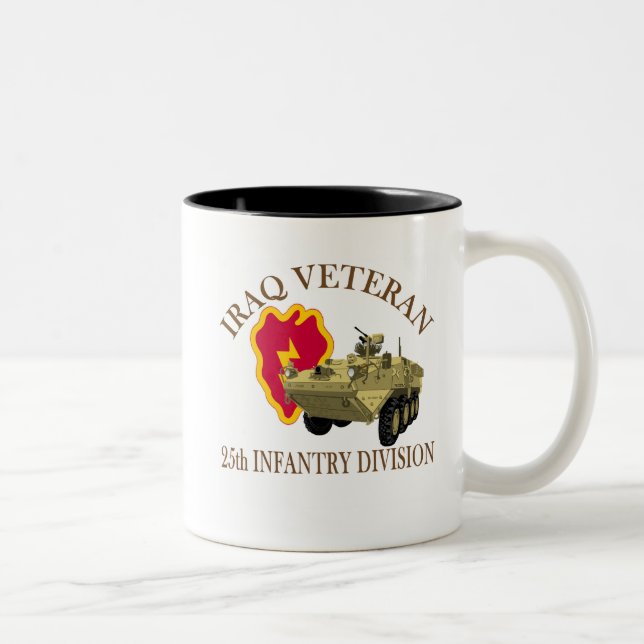Iraq Vet 25th ID Stryker Two-Tone Coffee Mug (Right)