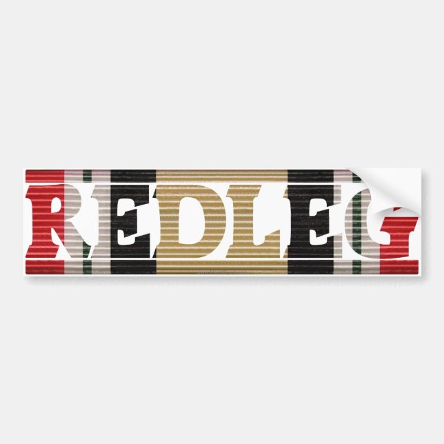 Iraq Veteran Redleg Bumper Sticker (Front)