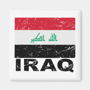 Iraq Vintage Flag Magnet