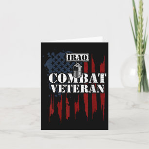Iraq War_ Iraq Combat Veteran - Veteran Sayings Card