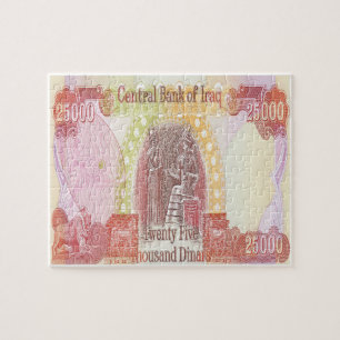 Iraqi 25,000 Dinar Note Money Jigsaw Puzzle