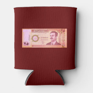 Iraqi Dinar with Saddam Hussein Can Cooler