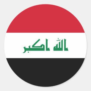 Iraqi Flag, Flag of Iraq Classic Round Sticker