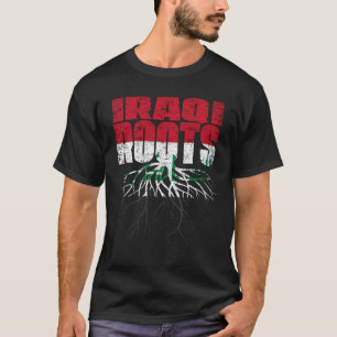 Iraqi Roots Iraq Heritage Flag T-Shirt
