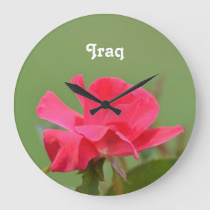Iraqi Rose Large Clock