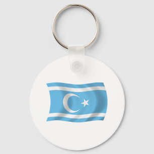 Iraqi Turkmen Flag Keychain