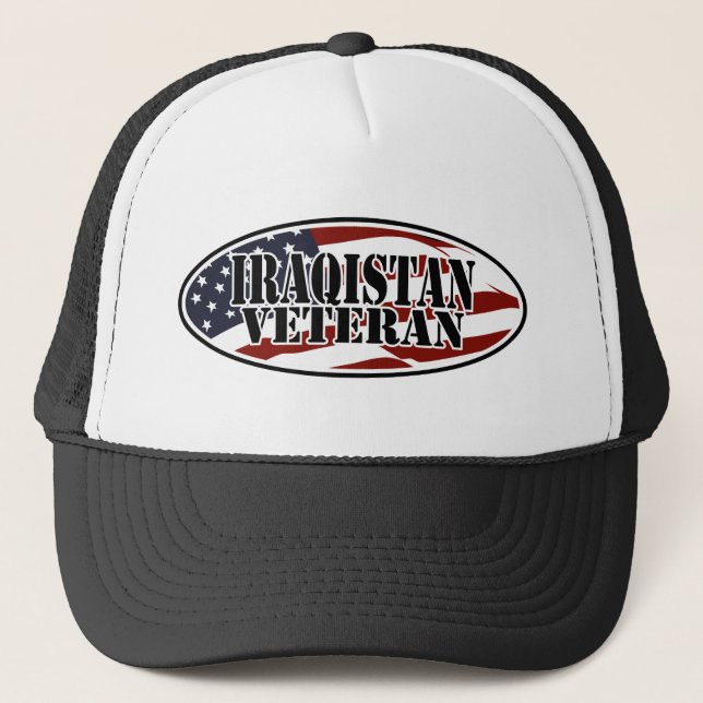 Iraqistan Veteran Trucker Hat (Front)