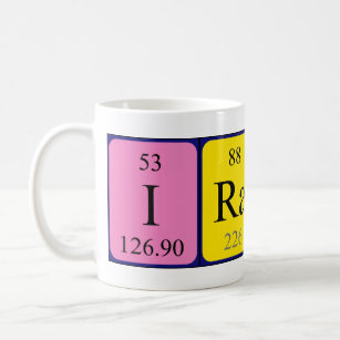 Irati periodic table name mug