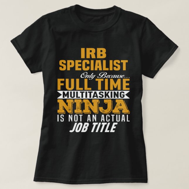 IRB Specialist T-Shirt (Design Front)