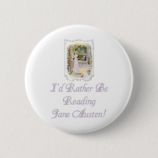 IRBR Jane Austen! Buttons, 2 shapes, 6 sizes Cm Round Badge (Front)