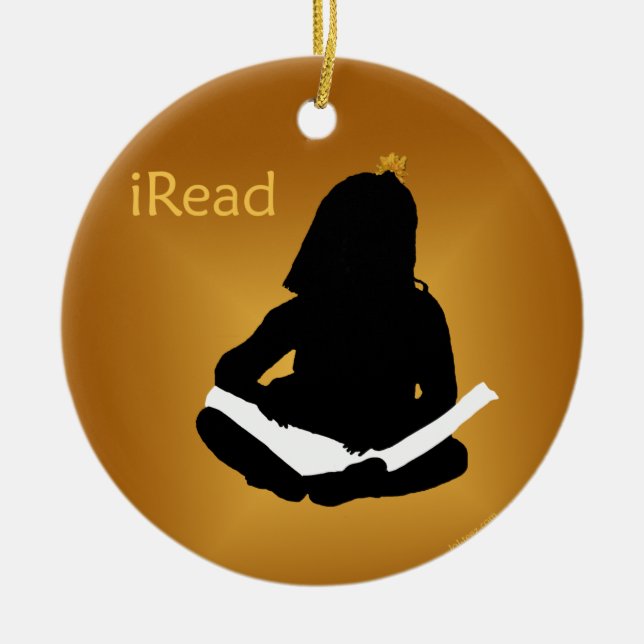iRead Ceramic Tree Decoration (Front)