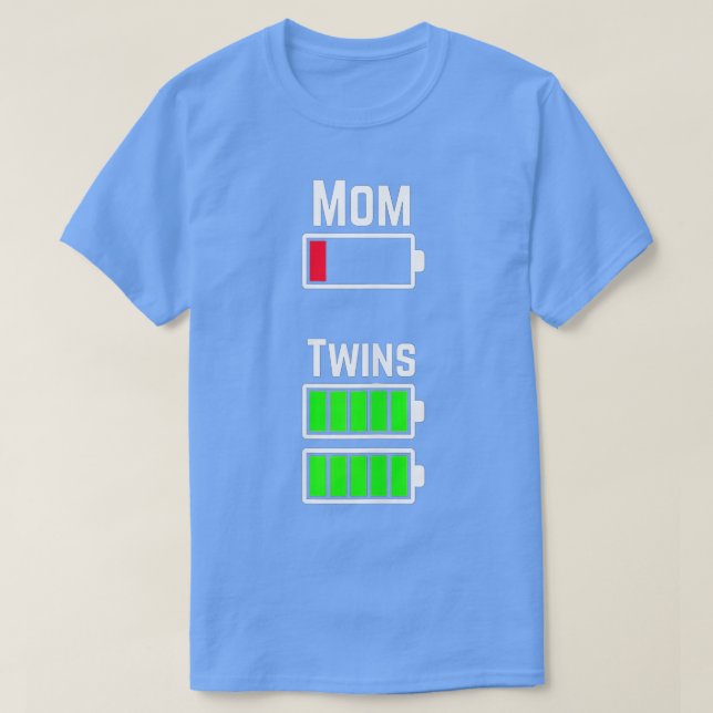 ired win Mum Low Battery Charge  T-Shirt (Design Front)