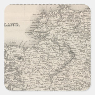 Ireland 14 square sticker