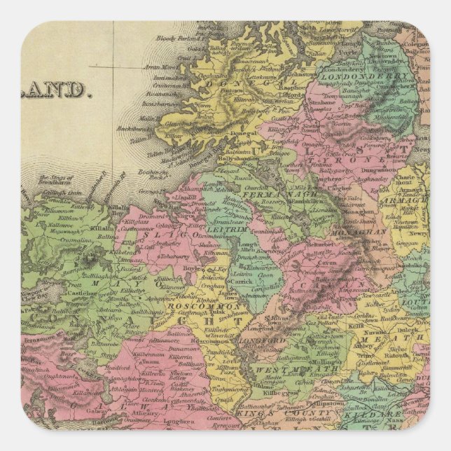 Ireland 14 square sticker (Front)