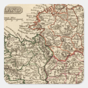 Ireland 18 square sticker