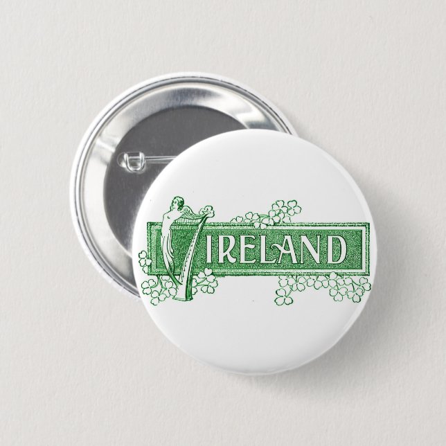 Ireland 6 Cm Round Badge (Front & Back)