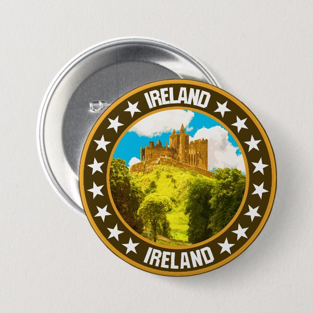 Ireland                                            7.5 cm round badge (Front & Back)