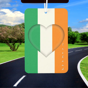 Ireland air freshener, patriotic heart, Irish flag Car Air Freshener