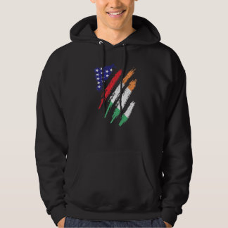 Ireland American Grown Flag USA Patriot Heritage M Hoodie