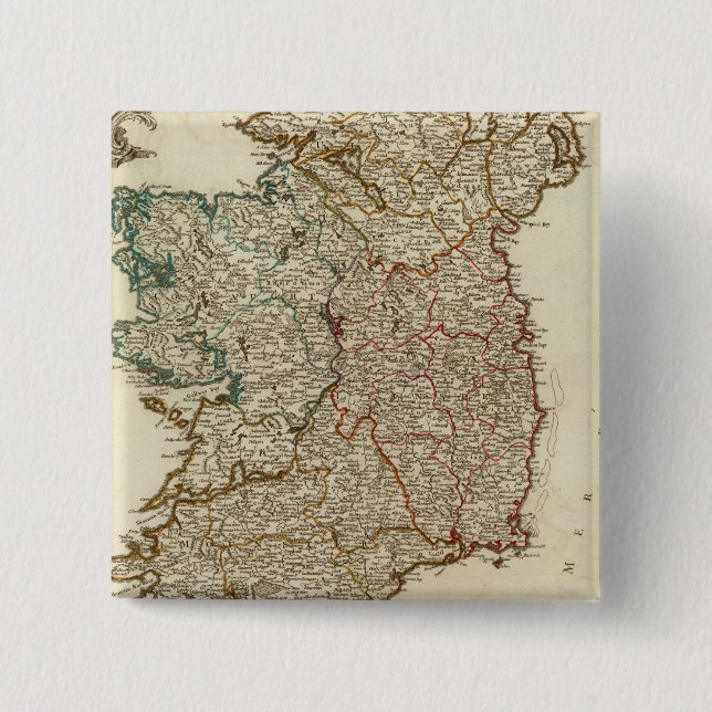 Ireland and England 15 Cm Square Badge (Front)