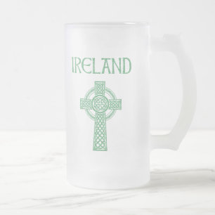 Ireland Celtic Cross Frosted Mug